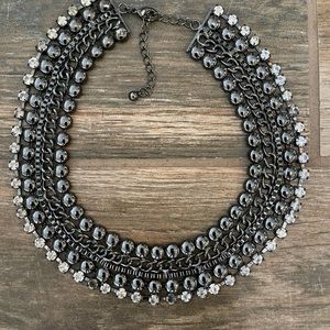 Sold 3  $10 Metal and Rhinestone Choker Necklace